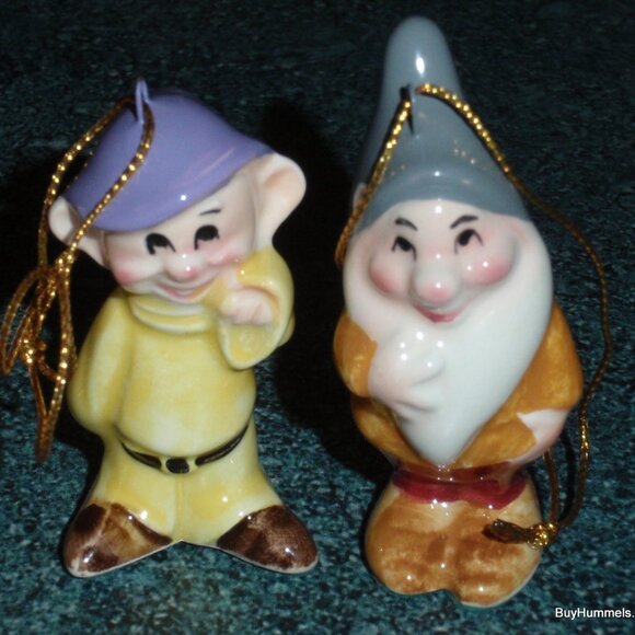 SNOW WHITE AND THE SEVEN DWARFS WALT DISNEY CHRISTMAS ORNAMENTS JAPAN - RARE! - Picture 5 of 9